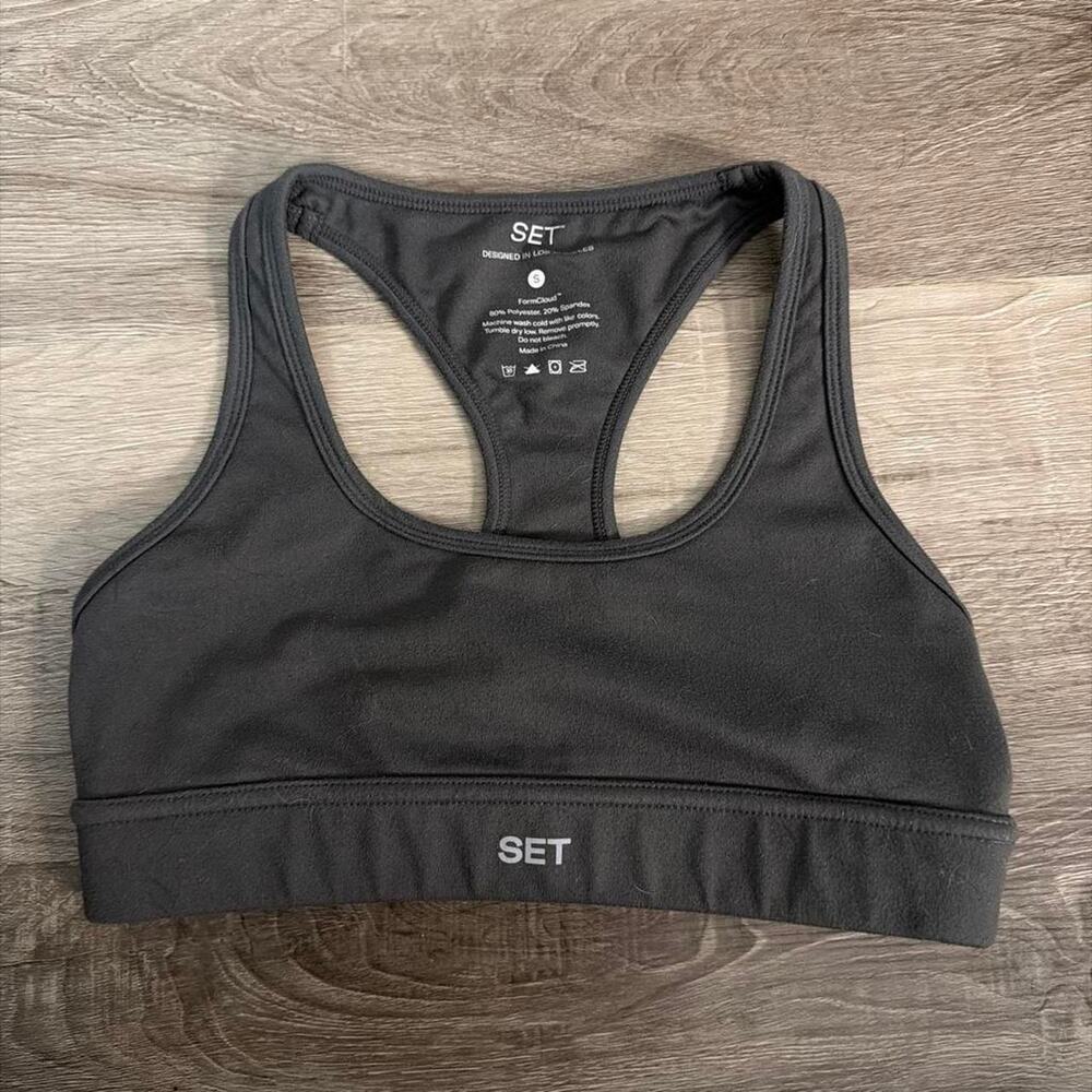 Set active black sports bra